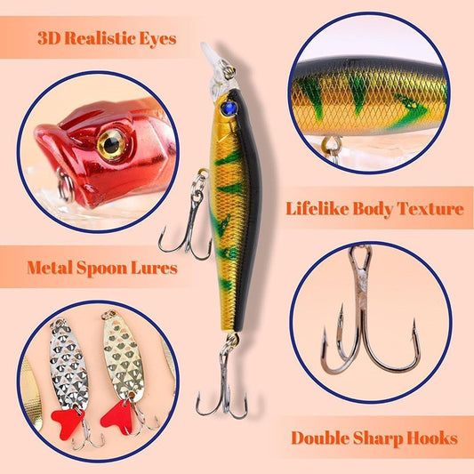 Creative Fishing Hook Set with Advent Calendar Packaging