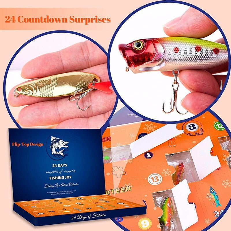 Creative Fishing Hook Set with Advent Calendar Packaging